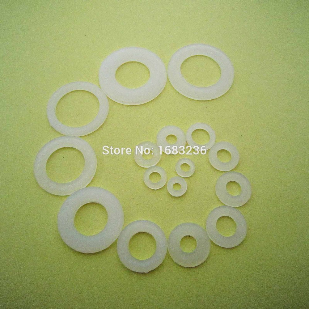 50/100pcs Plastic Nylon Flat Spacer Washer Insulation Gasket Ring For Screw Bolt