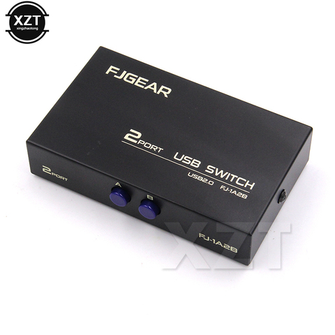 1PCS Wireless USB 2.0 Sharing Switch Switcher 2 Ports Adapter Box For PC Scanner Printer High speed Black ► Photo 1/5
