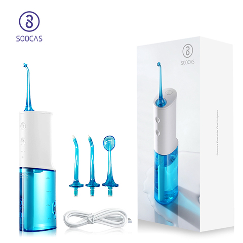 SOOCAS W3 Portable Oral Irrigator Dental Electric Water Flosser Original Jet Nozzle Tips Extra Replacement Tooth oral Cleaning ► Photo 1/6