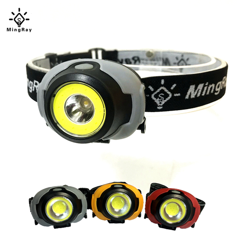 MingRay Mini COB Headlamp 3 W powerful led Headlight waterproof Flashlight on head for camping fishing ridding lamp lantern ► Photo 1/6