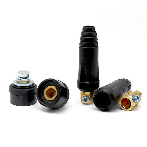 Mini welding machine parts Quick Cable Connector black red EU Plug Socket female male dc power plug adapter DKJ 10-25 35-50 5-70 ► Photo 1/6