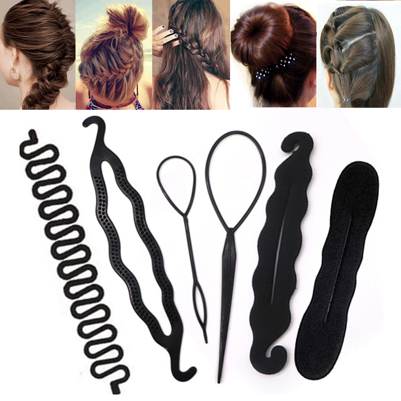 Plastic Hair Loop Styling Tool Magic Topsy Tail Hair Braid Ponytail Styling  Clip Bun Maker For Girls Hairstyles - AliExpress