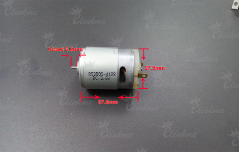 3.6V DC motor RS380S-4128DC 3.6V of Electric screwdriver(The motor shaft(protrudes)  6mm ) ,free shipping ► Photo 1/5