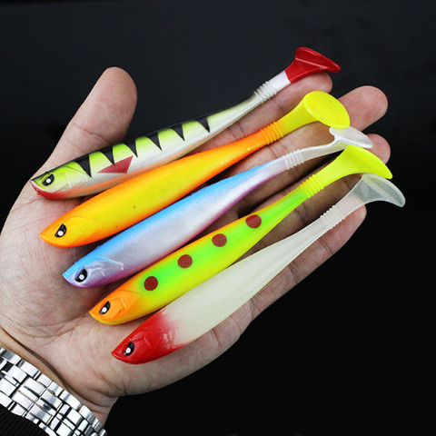 5PC Lot 12cm 10g Soft Fishing Wobbler Lure Bait Kit Spinning Casting Lures Jig Swimbait Artificial Luminous Silicone Tackle ► Photo 1/6