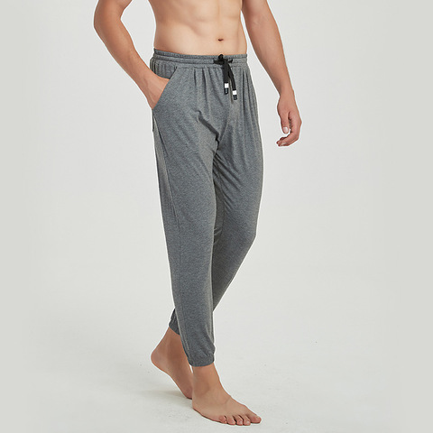 Spring Summer Fall Thin Soft Modal Cotton Lounge Pants Nightwear Mens Pajamas Loose Breathable Elastic Home Men Sleep Bottoms ► Photo 1/6