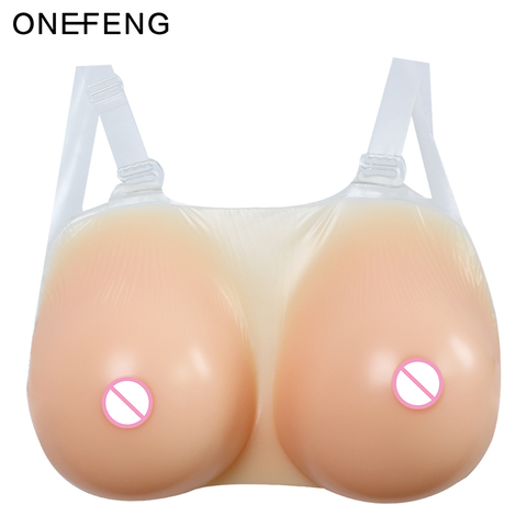 ONEFENG Silicone Breast for Transgender One-piece Style Highlight the Cleavage Artificial Prosthesis being Beautiful 500-1500g ► Photo 1/6