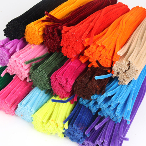 100pcs 30cm Chenille Stems Pipe Cleaners Children Educational Toys Handmade Colorful Chenille Stems Pipe for DIY Craft Supplies ► Photo 1/6