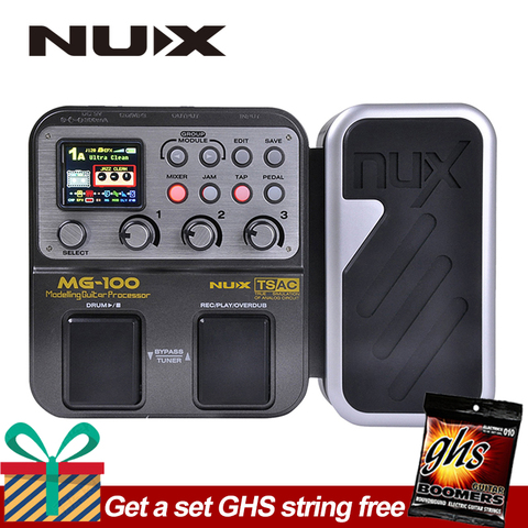 NUX MG100 Electric Guitar DSP Multi Effects Pedal 58 Effects 6-band graphic EQ Built-in drum machine 72 presets EFX ► Photo 1/3
