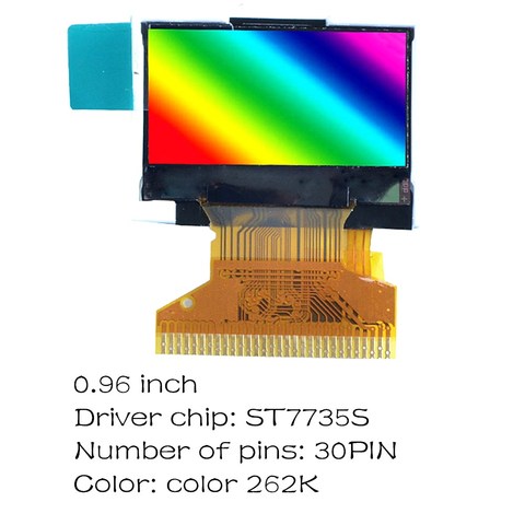 0.96 inch OLED display 30PIN SSD1315 SSD1306 ST7735S 12864 dot matrix LCD display module Blue/white optional ► Photo 1/1