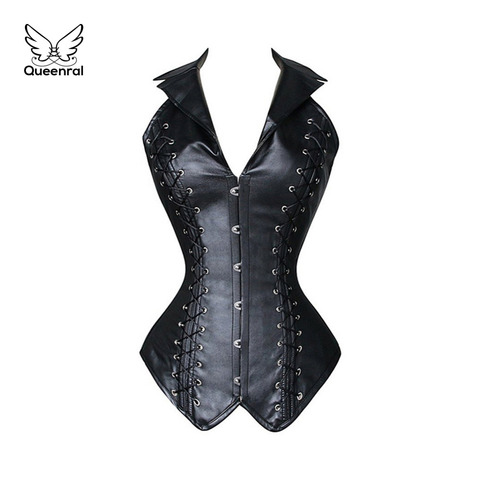 waist trainer corsets  Leather steampunk corselet gothic clothing waist trainer lingerie slimming party corsets and bustiers ► Photo 1/6
