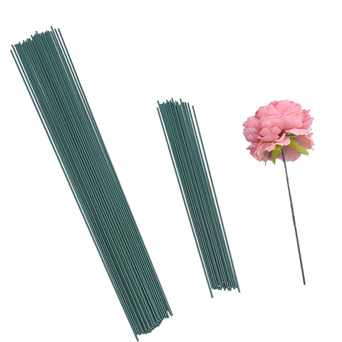 20Pcs 15/25/40cm Artificial Green Flower Stem DIY Floral Material Handmade Wire Stem Accessoies for Wedding Home Decoration ► Photo 1/6