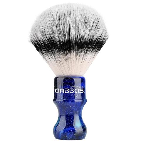 Blue Shaving Brush Silvertip Synthetic Badger Hair with Resin Handle Anbbas for Men Professional Wet Shaving (Knot 24mm) Amber ► Photo 1/6