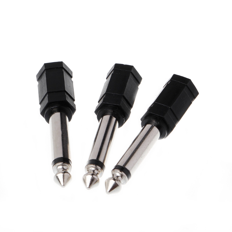 3.5mm 1/8" Stereo Female to 1/4" 6.35mm Mono Male Plug Audio Converter Adapter 