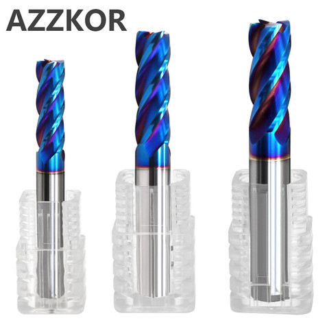 Milling Cutter Alloy Coating Tungsten Steel Tool Cnc Maching Hrc70 Endmill Azzkor Top  Milling Cutter Kit Milling Machine Tools ► Photo 1/5