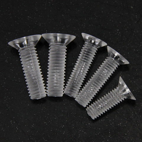 Free shipping 20pcs plastic screws, nylon, transparent screws, PC countersunk head, flat head, cross acrylic, M3 M4 M5 M6 ► Photo 1/5
