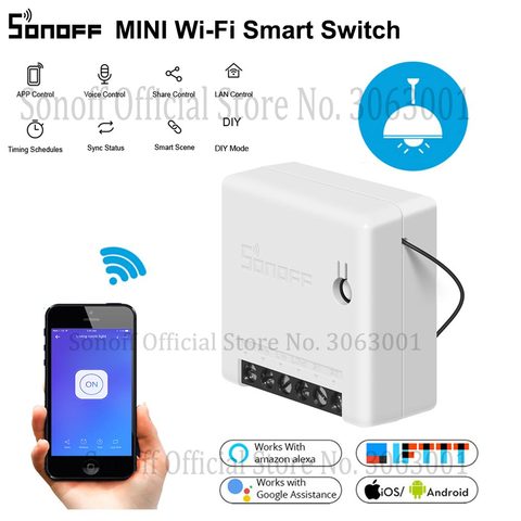 SONOFF MINI WiFi Switch Smart Timer Module 10A 2 Way Switch Support APP/LAN/Voice Remote Control DIY For Smart Home Automation ► Photo 1/6