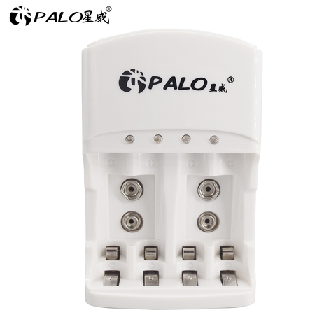 PALO Universal Battery Charger 4 Slots Automatic For AA/AAA NI-MH / NI-CD 9v  6F22 AA / AAA Rechargeable Batteries Charger ► Photo 1/6