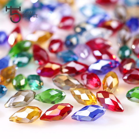 6*12 Mm Austria Mix Color Ab Teardrop Glass Beads For Jewelry Making Diy Craft Briolette Faceted Crystal Beads Z002 ► Photo 1/6