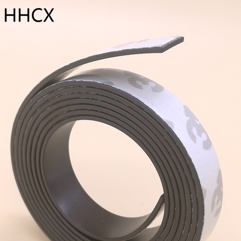 1Meter/LOT Rubber Magnet 10*1.5 mm With Self Adhesive Flexible Magnetic  Strip Rubber Tape Width 10mm Thickness 1.5mm