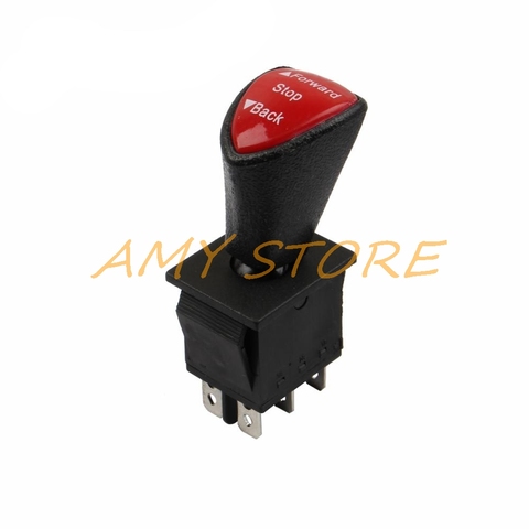 Forward-Stop-Back DPDT 6Pin Latching Slide Rocker Switch AC 250V 16A AC 125V 20A Black KCD4-604-6P 31x25mm Remote ► Photo 1/6