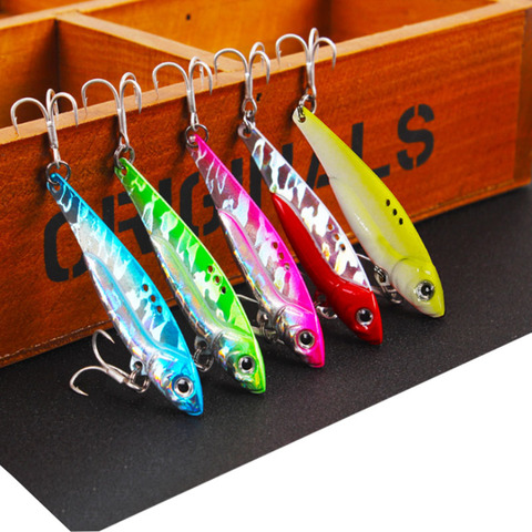 2022 New Arrival Metal Laser VIB Fishing Lure 5g8g13g16g21g Fishing Tackle Crankbait Vibration Spoon Spinner Sinking Bait Tackle ► Photo 1/6