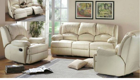 Living Room Sofa Set Corner, Pure Leather Sectional Sofas With Recliners