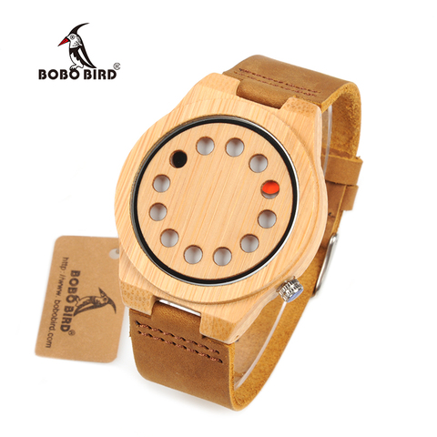 reloj hombre BOBO BIRD Men Watch Bamboo Quartz Watches Luxury Brand Design Wood Wristwatches Special Gift for Men W-D08 ► Photo 1/6