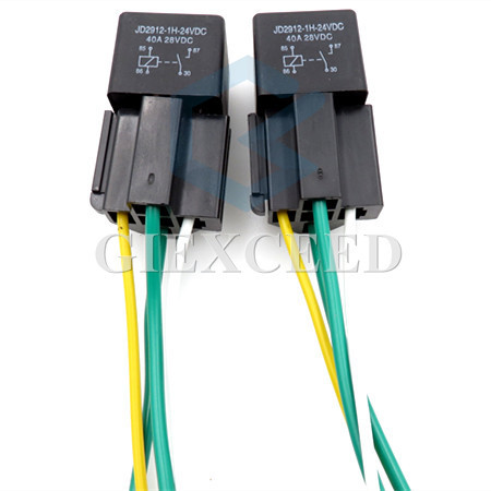 JD1914 Auto Relay with socket Automotive relay car relay with wire 12V 40A 4pin 1NO relay ► Photo 1/1