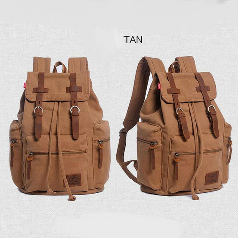 Vintage Male Travel bag Fashion Casual Canvas Men Backpack Retro Students School Bags Man backpack ► Photo 1/6