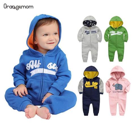 2022 spring Baby rompers Newborn Cotton tracksuit Clothing Baby Long Sleeve hoodies Infant Boys Girls jumpsuit baby clothes boy ► Photo 1/6