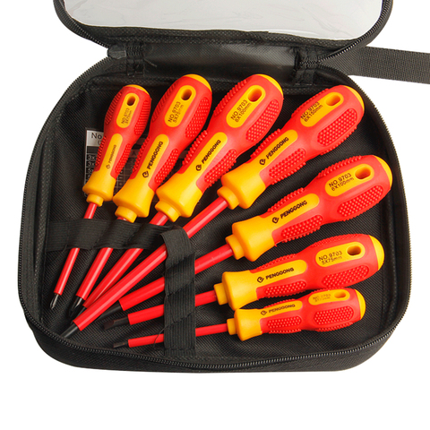 7pcs Insulated Screwdriver Set Withstand Voltage 1000V Precision Magnetic Phillips Slotted For Electrician Hand Tools ► Photo 1/6