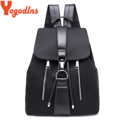 Yogodlns Women Backpack Preppy Style Back Bags for Teenage Girls Fashion Bag 2022 New Design Nylon Backpack Waterproof Rucksack ► Photo 1/6