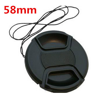 58mm center pinch Snap-on cap cover LOGO for canon 58 mm Lens ► Photo 1/1
