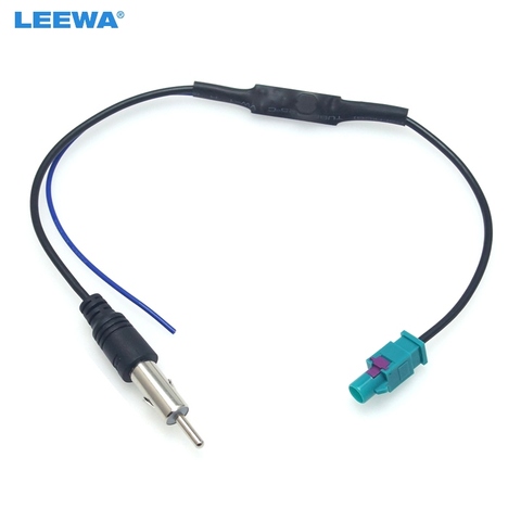LEEWA Auto Radio FM Antenna Wire With Booster Installation Male Adapter for Volkswagen/Audi/BMW/Ford/Citroen/Chrysler #CA6005 ► Photo 1/6
