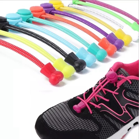 23colors Stretching Lock Lace Sneaker ShoeLaces Elastic Shoe Laces Shoe lacets Shoestrings Running/Jogging/Triathlone ► Photo 1/6