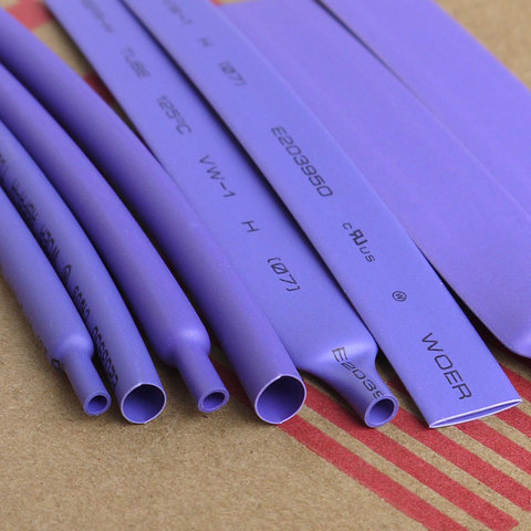 5M/Lot Purple - 2MM 4MM 6MM 8MM 10MM 12MM Assortment Ratio 2:1 Polyolefin Heat Shrink Tube Tubing Sleeving Cable Sleeves ► Photo 1/5