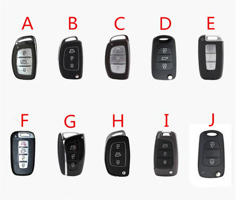 Leather Key Case Key Fob Cover keychain For Hyundai ix35 iX45 ix20 iX25 i10 i20 i30 i40 HB20 Sonata Verna Solaris Elantra Accent ► Photo 1/4