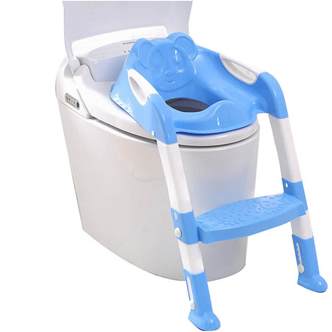 EN71 New Design Portable Folding Ladder Toilet Baby Potty Training Chair Plastic Toilet Stand Seat for Children Baby ► Photo 1/1