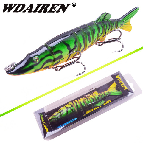 WDAIREN Artificial Pike Lure Multi Jointed Bait 12.5cm 22g Lifelike Crankbaits Sea Fishing Tackle Wobblers Swimbait  9 Joints ► Photo 1/6