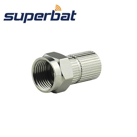 Superbat Cable Mount Twist on F Type Plug 75 Ohm RF Coaxial Connector for RG6 Cable Straight ► Photo 1/3