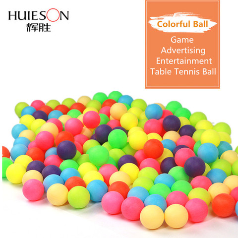Huieson 100Pcs/Pack Colored Ping Pong Balls 40mm 2.4g Entertainment Table Tennis Balls Mixed Colors for Game and Advertising ► Photo 1/6