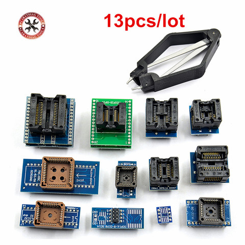 NEWST 13PCS Whole Set Universal Adapter Socket IC Extractor for Programmer TL866ii Plus TL866A TL866CS EZP G540 ► Photo 1/6