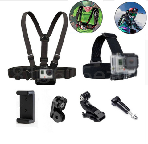 Head Strap Mount Chest Belt For GoPro Hero 7 6 5 4 Xiaomi Yi 4K Sony Action Cam Accessories Harness Belt For Mobile Phone Holder ► Photo 1/6