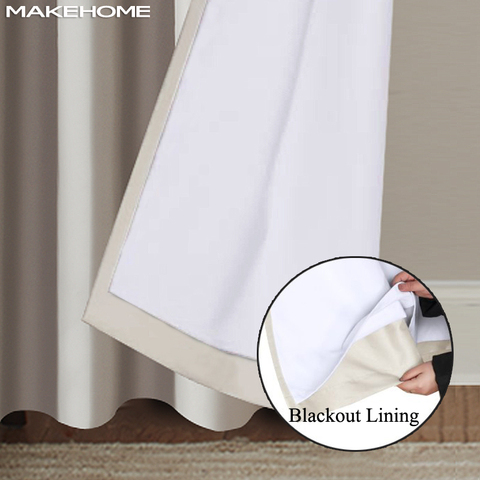 MAKEHOME White Colors Thermal Blackout Lining Curtains for the Bedroom Living Room Kitchen Window Blinds Curtains Drapes ► Photo 1/6
