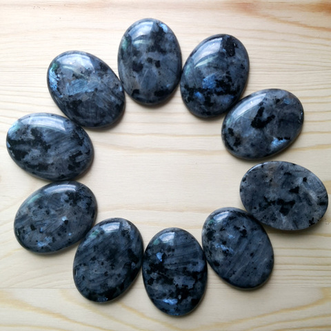 Fashion natural stone ShimmerStone beads for Jewelry making cabochon 30x40MM 10pcs no hloe charm ring accessories Free shipping ► Photo 1/4