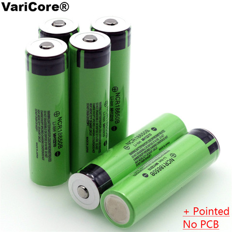 VariCore 100% New Original 18650 NCR18650B 3400mAh 3.7V Li-ion Rechargeable battery with Pointed(No PCB) batteries ► Photo 1/4
