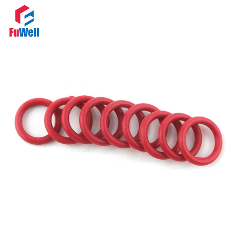 100pcs 3.5mm Thickness Red Silicon O-ring Seals 12/13/14/15/16/17/18/19/20/21/22mm OD Rubber O Rings Sealing Gaskets Washers ► Photo 1/1