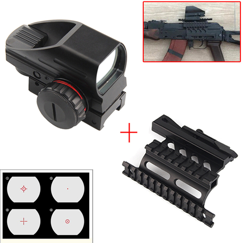 1x22x33 Compact Reflex Red Green Dot Sight scope 4 Reticle Sight with AK Serie Rail Side Mount for Hunting Airsoft RL5-0032 ► Photo 1/6