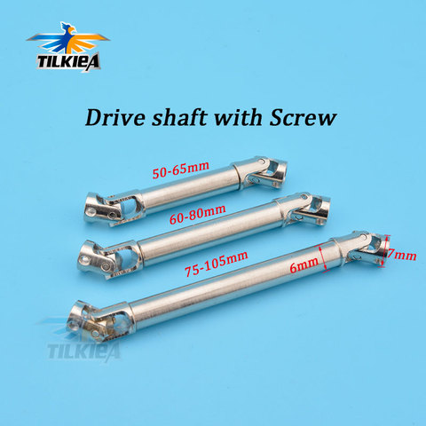RC Car 1/24 Universal Drive Shafts 42-55mm 50-70mm 60-85mm 75-115mm Inner Hole Diameter 3X3mm/4X4mm/4X3mm For 1:24 Rc Cars ► Photo 1/1