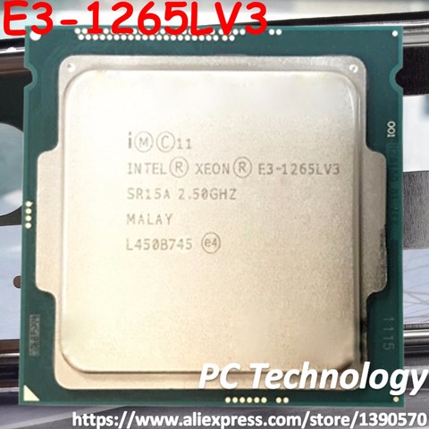 Original Intel Xeon E3-1265LV3 CPU 2.5GHz 8M LGA1150 E3-1265L V3 4-cores Desktop E3 1265L V3 processor Free shipping E3 1265LV3 ► Photo 1/1